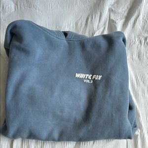 White Fox Blue Sweatshirt